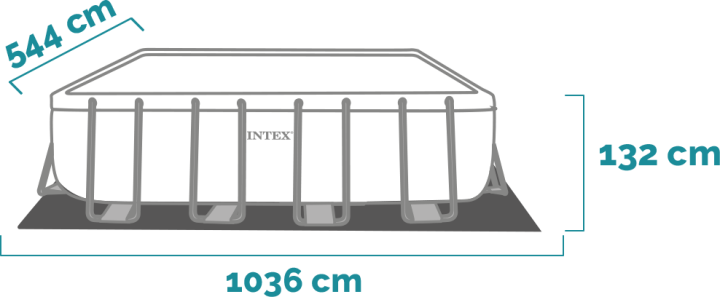 Dimensions and shape Ultra XTR Rectangular Pool Set 975x488x132 cm