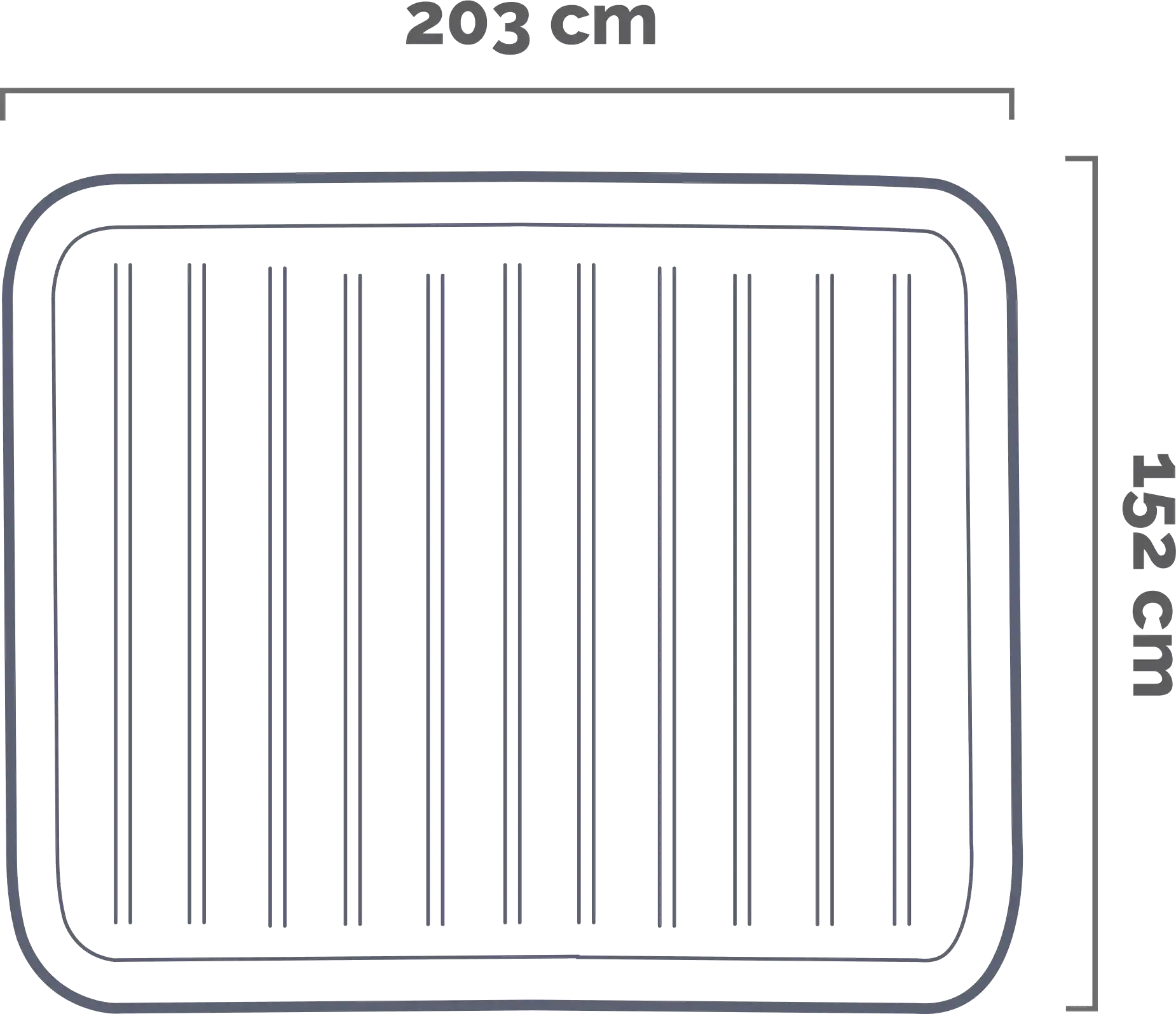 Dimensions and shape Queen Comfort-plush Elevated Airbed