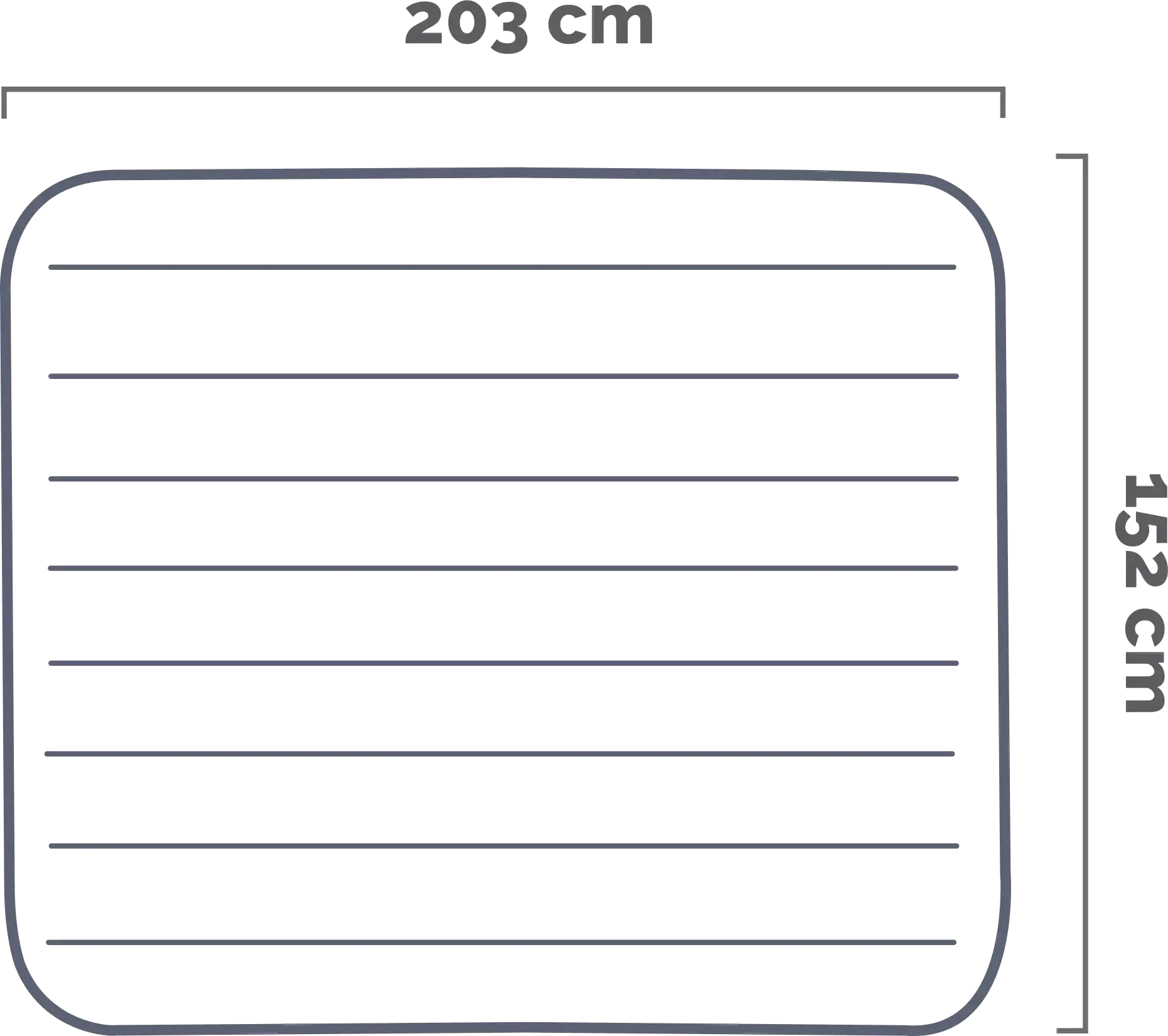 Dimensions and shape Queen Dura-Beam Prestige Airbed with Battery Pump