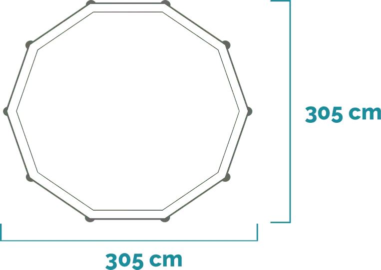 Rozměry Bazén Prism Frame Premium 305x76 cm