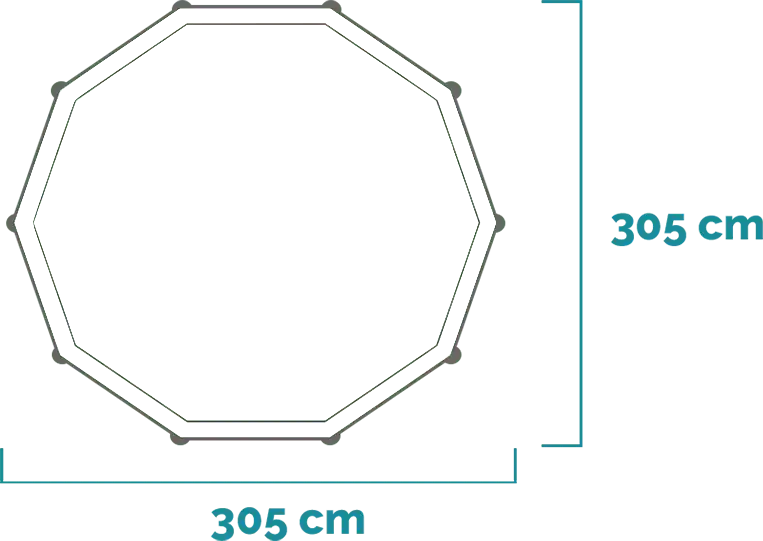 Rozměry Bazénový Set Prism Frame Premium 305x76 cm