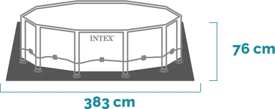 Dimensions and shape Prism Frame Premium Pool 366x76 cm