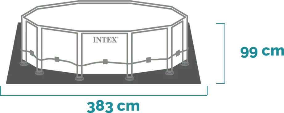 Διαστάσεις και σχήμα Σετ πισίνας Prism Frame Premium 366x99 cm