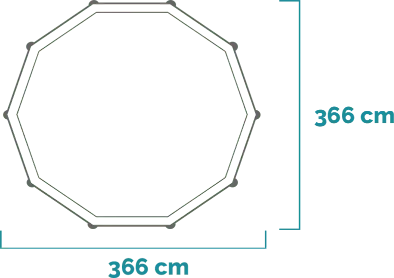 Rozměry Bazénový Set Prism Frame Premium 366x99 cm