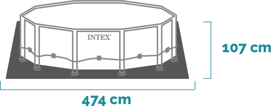 Rozměry Bazénový Set Prism Frame Premium 457x107 cm