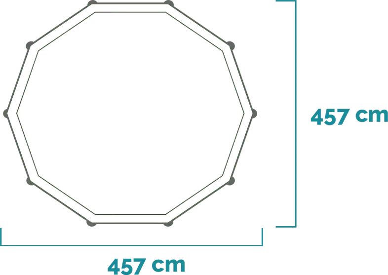 Rozměry Bazénový Set Prism Frame Premium 457x107 cm