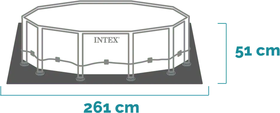 Dimensions and shape Metal Frame Pool 244x51 cm