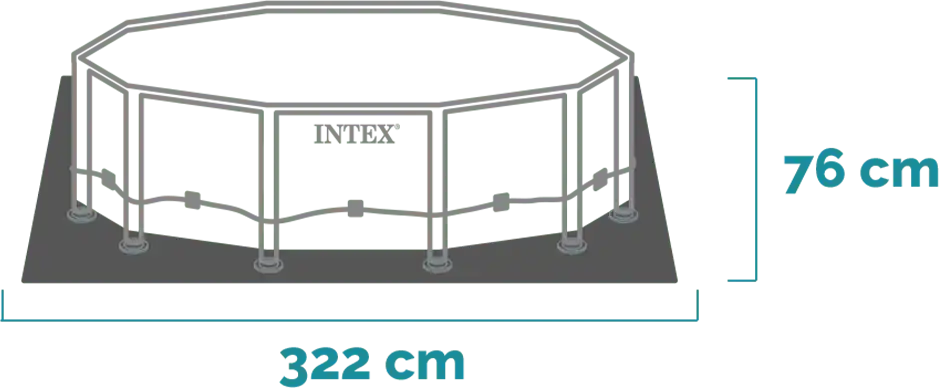 Dimensions and shape Metal Frame Pool 305x76 cm