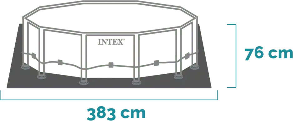 Διαστάσεις και σχήμα Σετ πισίνας Metal Frame 366x76 cm