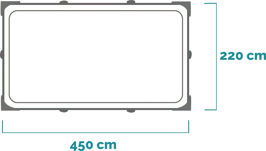 Rozměry Bazénový Set Rectangular Frame 450x220x84 cm