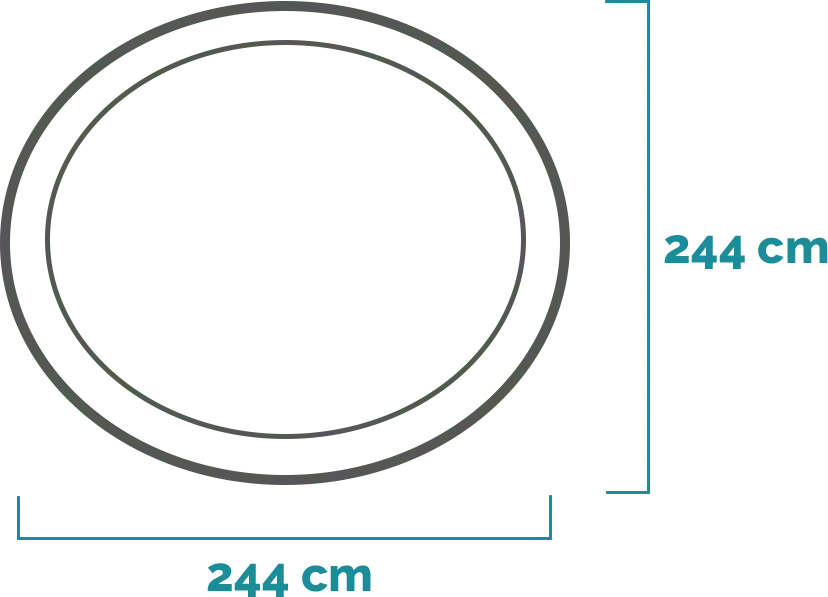 Dimensions and shape Easy Set Pool 244x61 cm