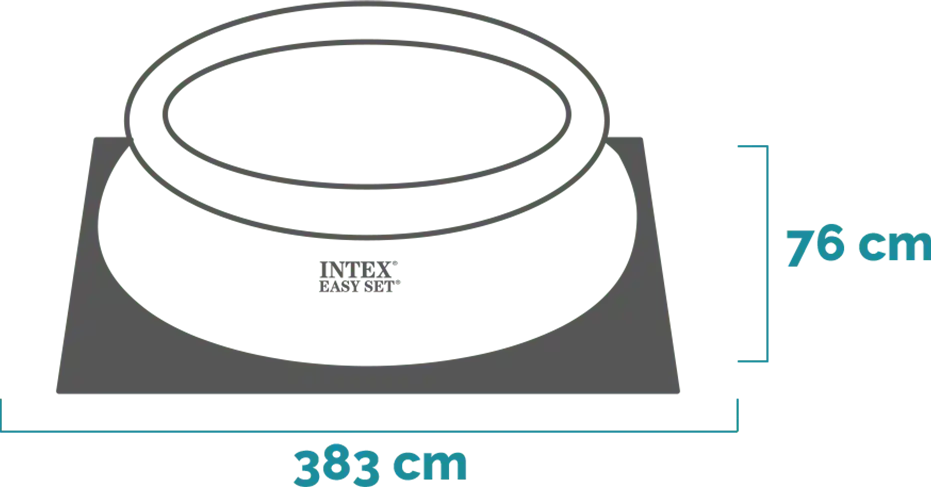 Dimensions and shape Easy Set Pool 366x76 cm