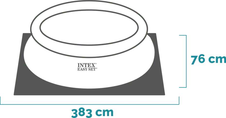 Διαστάσεις και σχήμα Σετ πισίνας Easy Set 366x76 cm