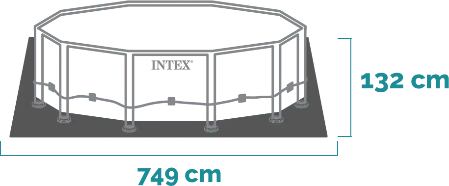 Rozměry Bazénový Set Ultra XTR Frame 732x132 cm 