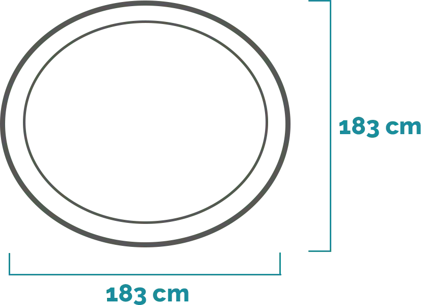 Διαστάσεις και σχήμα Πισίνα Easy Set 183x51 cm