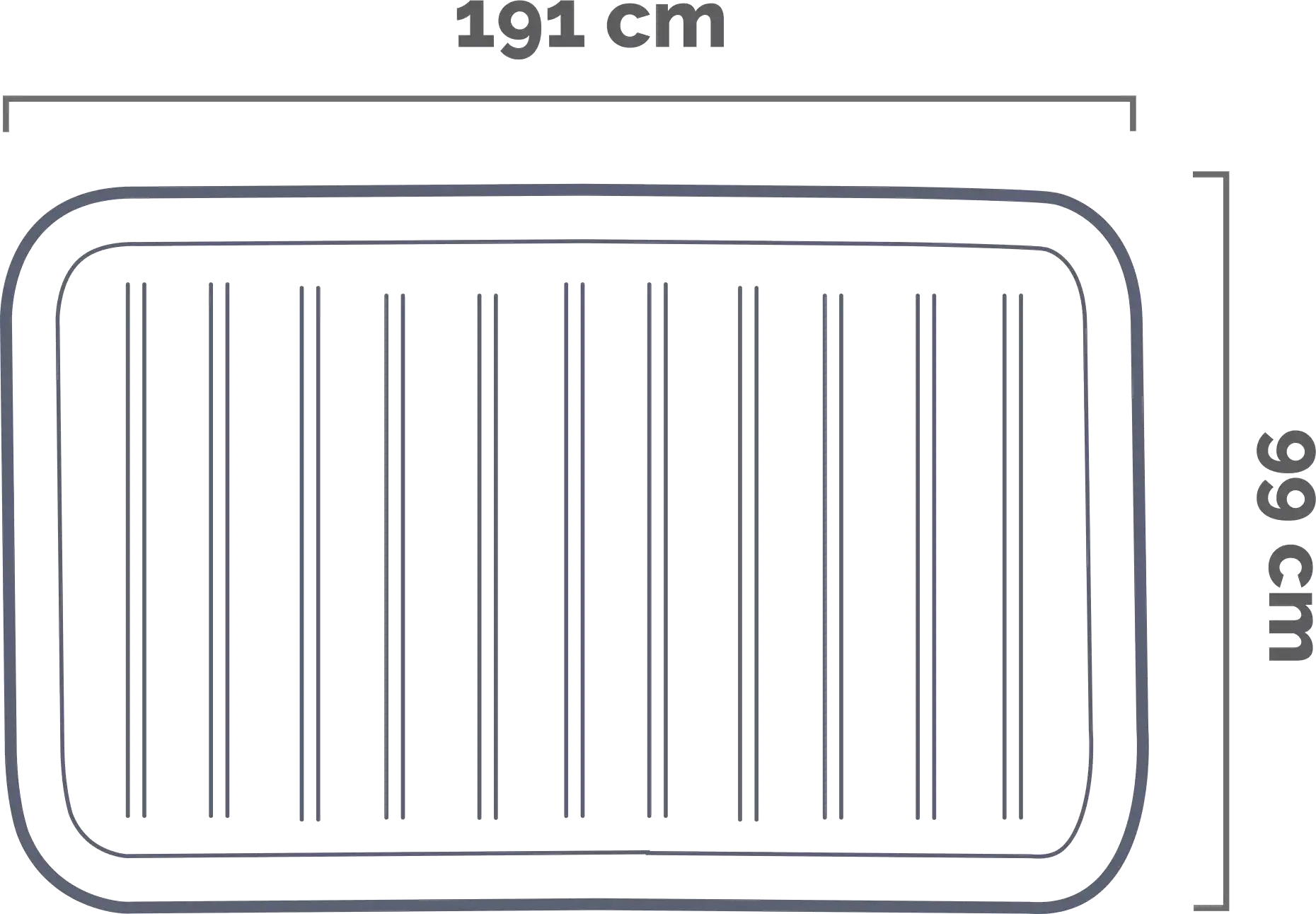 Dimensions and shape Twin Premaire I Elevated Airbed