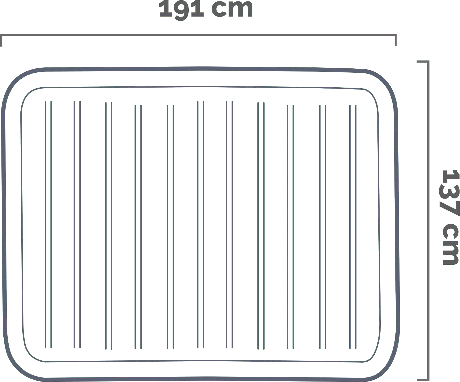 Dimensions and shape Full Premaire I Elevated Airbed