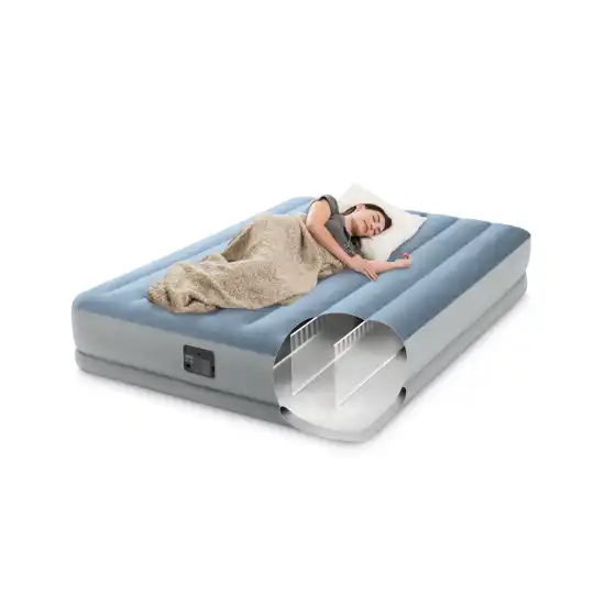 Queen Dura-beam Mid-Rise Comfort Airbed with Fastfill USB Pump