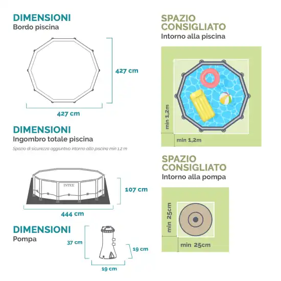 Bazénový Set Prism Frame Clearview Premium 427x107 cm