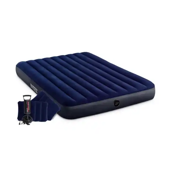 Queen Dura-Beam Classic Downy Airbed with Hand Pump