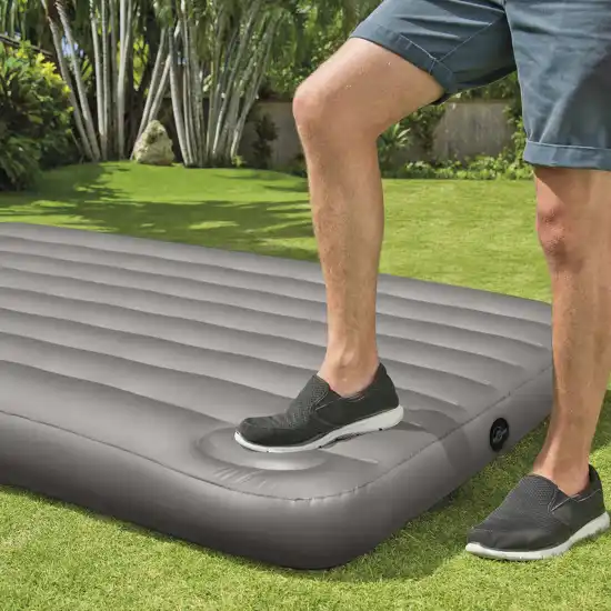 Jr. Twin Dura-Beam Downy Airbed with Foot built-in pump