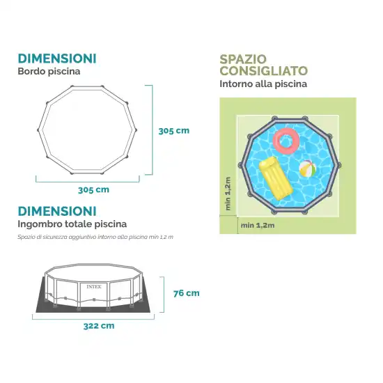 Πισίνα Prism Frame Premium 305x76 cm