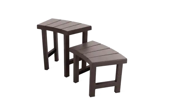 2 Medium And 2 Tall Spa Bench Set