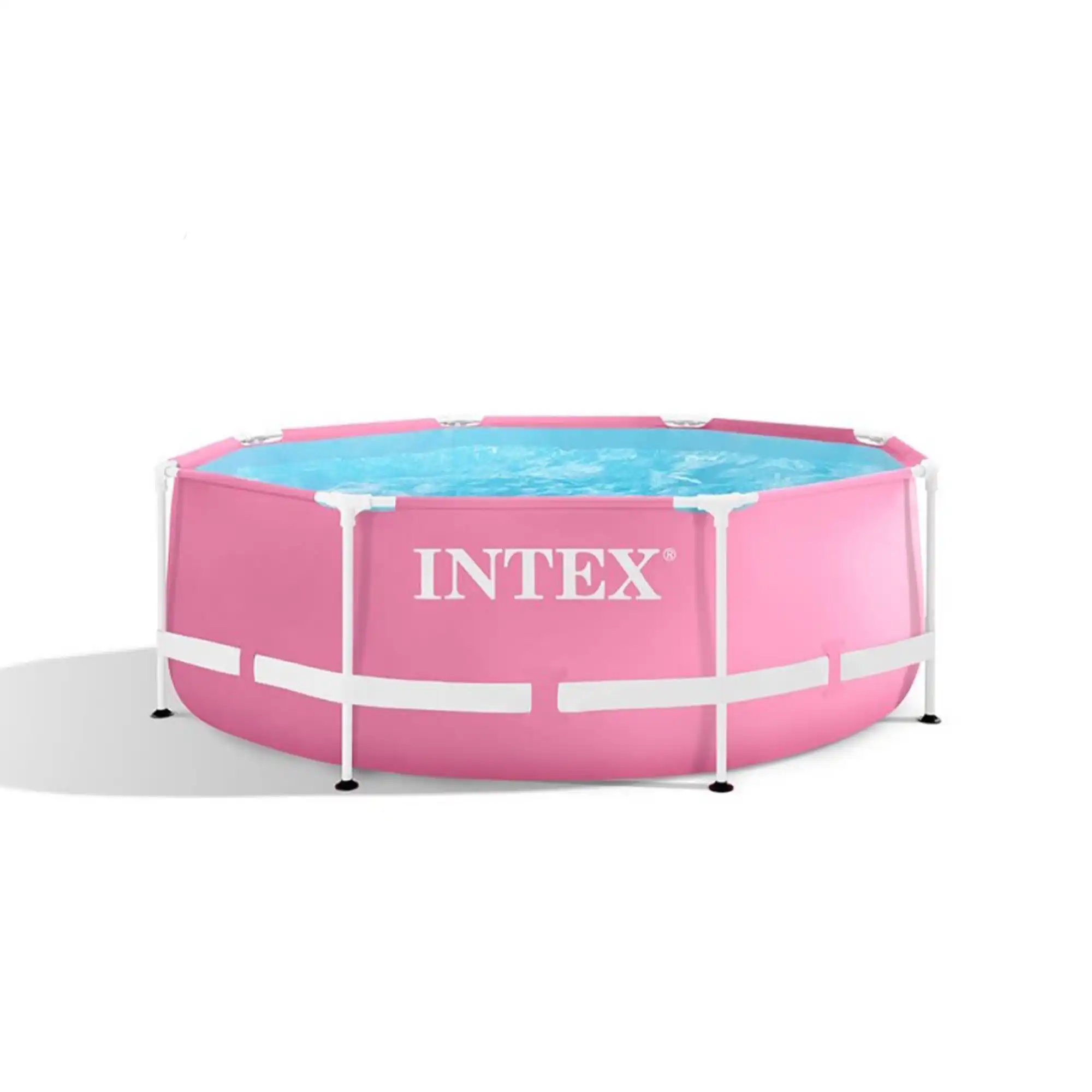 Pink Metal Frame Pool 244x76 cm