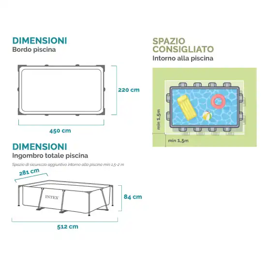 Bazén Rectangular Frame 450x220x84 cm