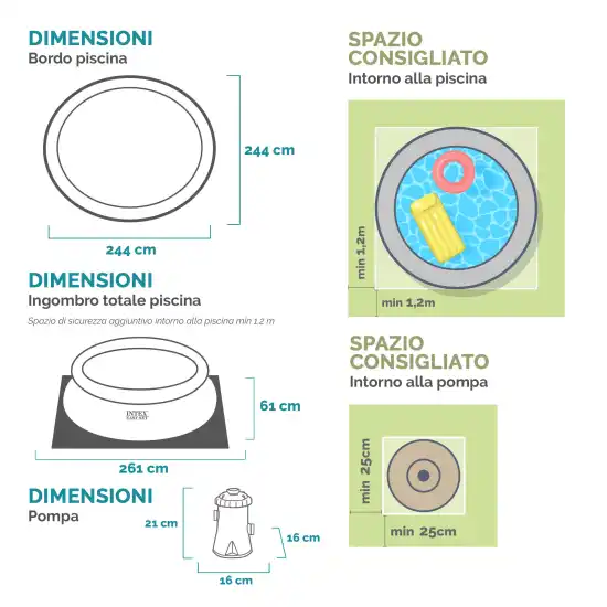 Πισίνα Easy Set με φίλτρο 244x61 cm