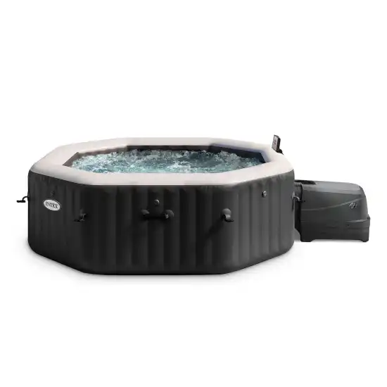 6-person Onyx Black Octagon Combo Spa