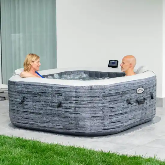 Greystone Deluxe Square Bubble PureSpa™ 4 ατόμων