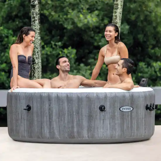 Greywood Deluxe Round Bubble PureSpa™ 4 ατόμων