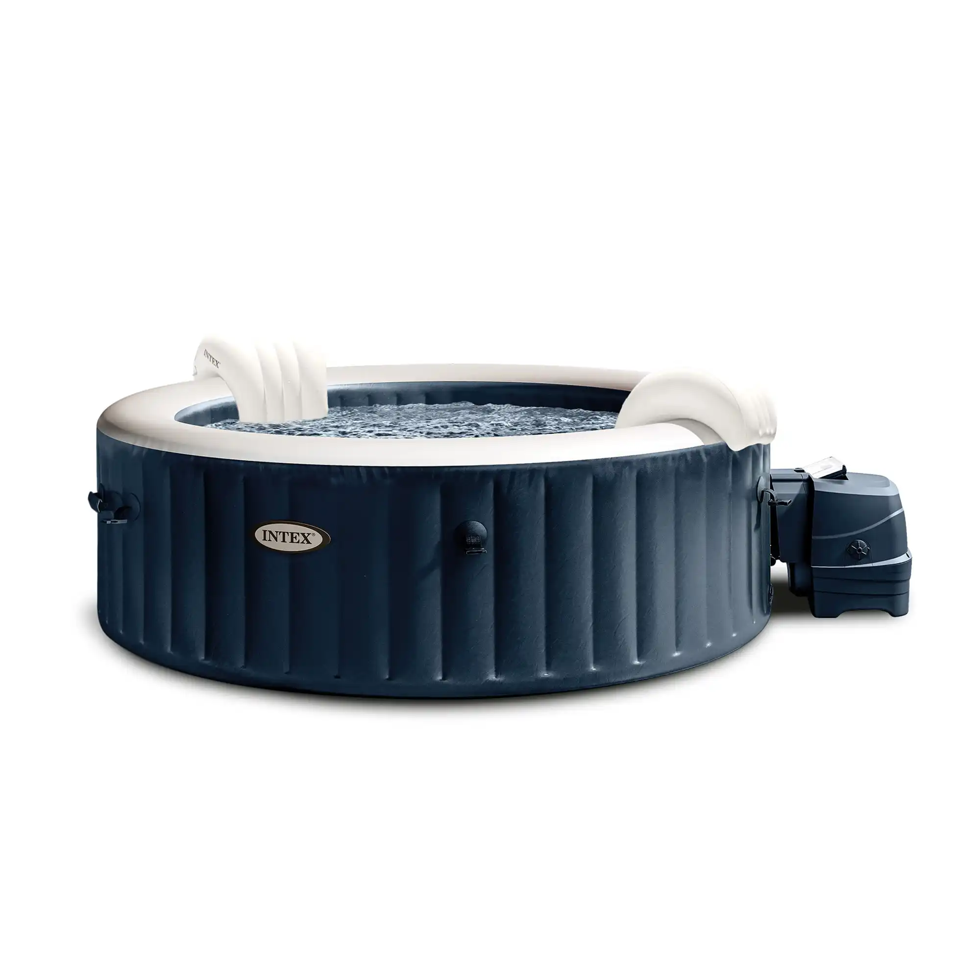 6-person Navy Blue Round Bubble Spa