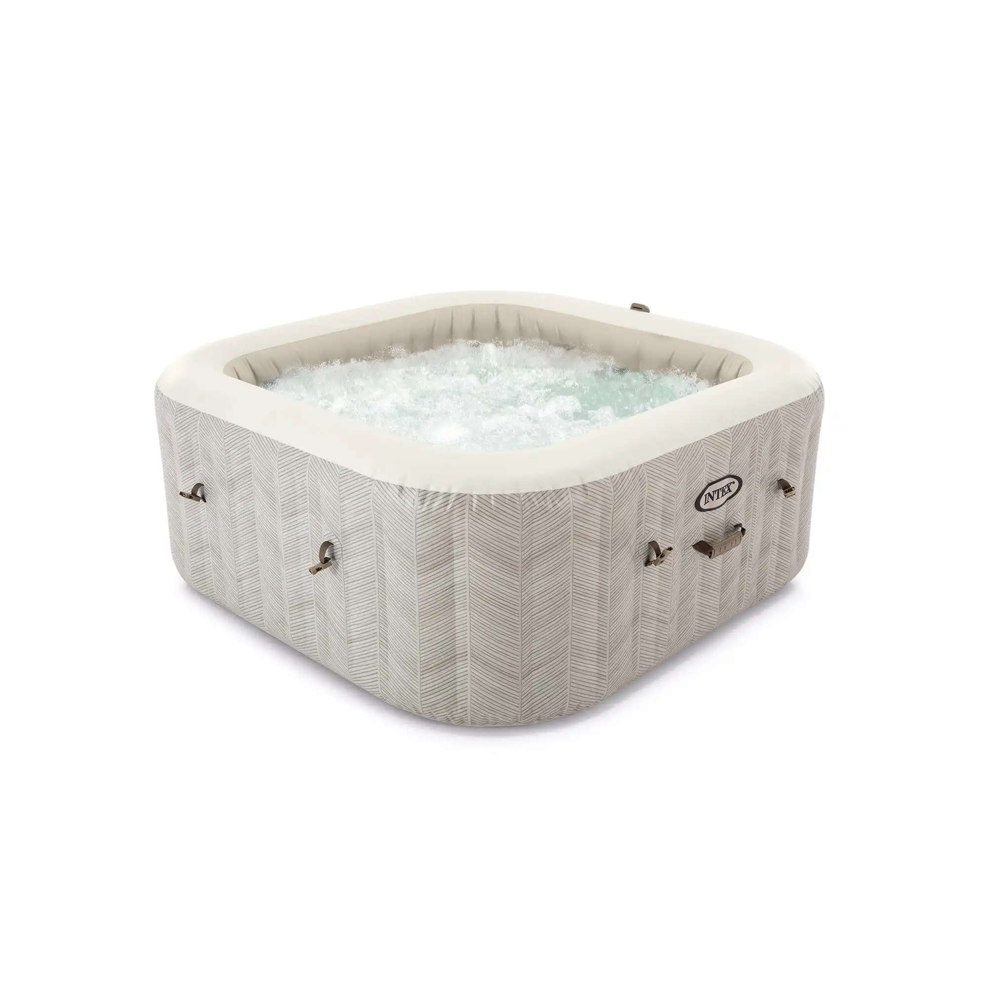 4-person Chevron Deluxe Square Bubble Spa